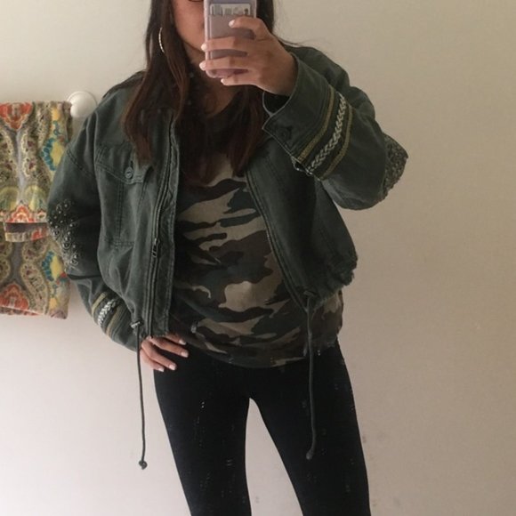 New J. Crew Tippi 100% merino wool camouflage camo crewneck pullover sweater - Picture 5 of 15